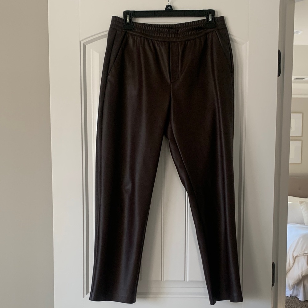 Banana Republic Dark Brown Faux Leather Pants